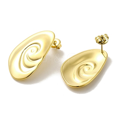 Ion Plating(IP) 304 Stainless Steel Stud Earrings EJEW-K268-07G-1