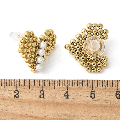 304 Stainless Steel Stud Earrings LS-EJEW-S257-04G-1