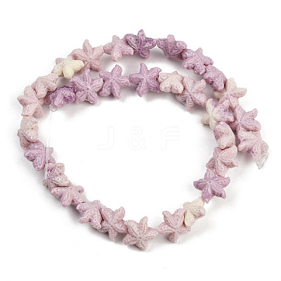 Synthetic Coral Dyed Carved Beads Strands SHEL-K007-18B-1