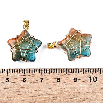 Lampwork Pendants GLAA-T023-06I-1