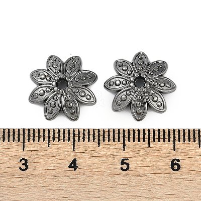 8-Petal Tibetan Style Alloy Flower Bead Caps TIBEB-2347-B-FF-1