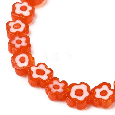 Handmade Millefiori Lampwork Beads Strands LAMP-F035-09A-1