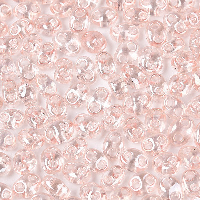 Transparent Colours Luster Glass Seed Beads SEED-N008-09H-1