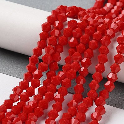 Opaque Solid Color Imitation Jade Glass Beads Strands EGLA-A039-P4mm-D02-1