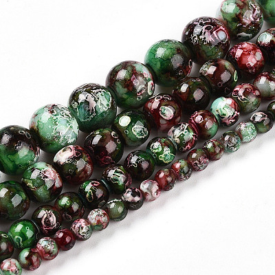 Baking Paint Glass Beads X1-DGLA-N003-10mm-A09-1