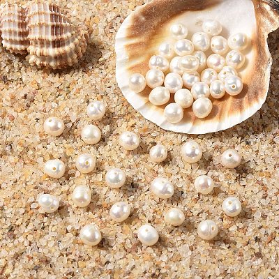 10Pcs Natural Cultured Freshwater Pearl Beads PEAR-YW0001-28-1