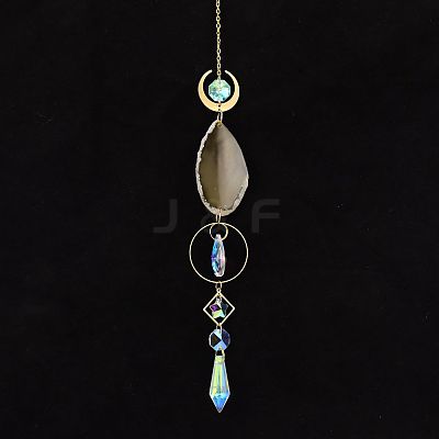 Natural Agate Piece Hanging Ornaments PW-WG29125-01-1
