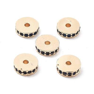 Brass Micro Pave Cubic Zirconia Beads KK-R216-15KCG-01-1