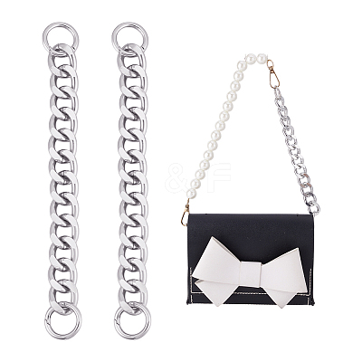 2Pcs Aluminum Curb Chain Purse Strap Extender FIND-HY0004-37S-1