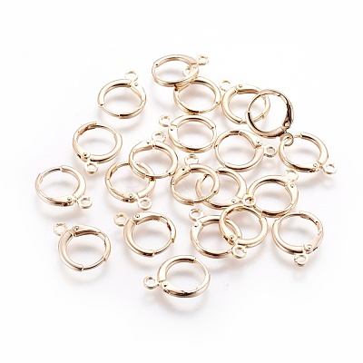 Brass Huggie Hoop Earring Findings X-KK-I649-08G-NF-1