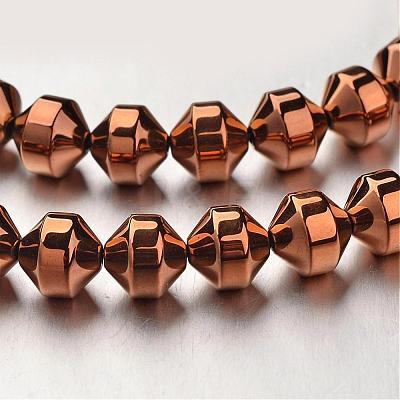 Electroplate Non-magnetic Synthetic Hematite Bead Strands G-F300-31A-1