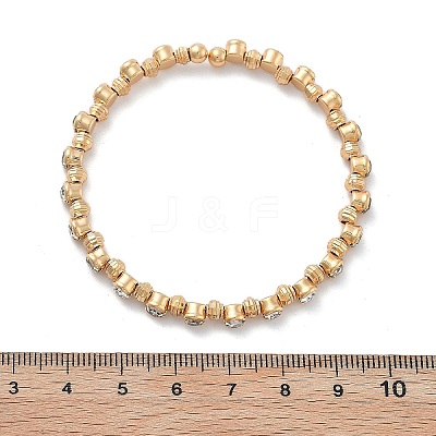Brass Micro Pave Cubic Zirconia Cuff Bangles for Women BJEW-F482-13G-1