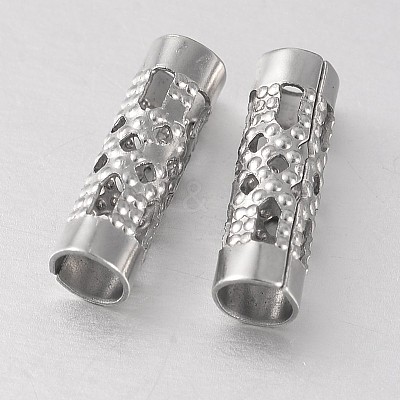 Tarnish Resistant Column 316 Surgical Stainless Steel Hollow Tube Beads STAS-M255-01-1