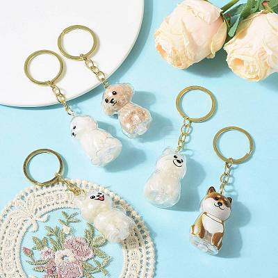 Iron Plastic Keychains KEYC-FZC0001-001B-G-1