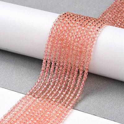 Transparent Glass Beads Strands GLAA-H021-04-27-1