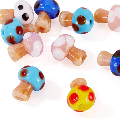 10Pcs Handmade Evil Eye Lampwork Beads LAMP-TA0001-95A-1