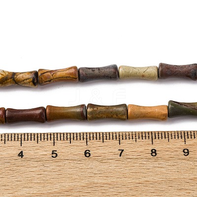 Natural Polychrome Jasper/Picasso Stone/Picasso Jasper Beads Strands G-L624-G04-12x5mm-1