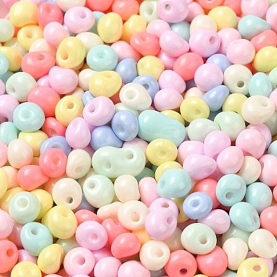 6/0 Opaque Baking Paint Glass Seed Beads SEED-M012-02A-36-1