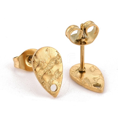 Ion Plating(IP) 304 Stainless Steel Stud Earring Findings STAS-O119-28G-1