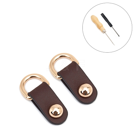 Alloy & PU Leather Suspension Clasps PW-WG1410A-03-1