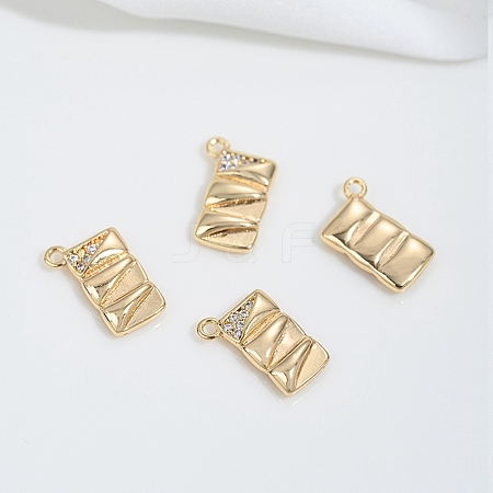 Brass Micro Pave Cubic Zirconia Charms LS-KK-P337-03B-G-1