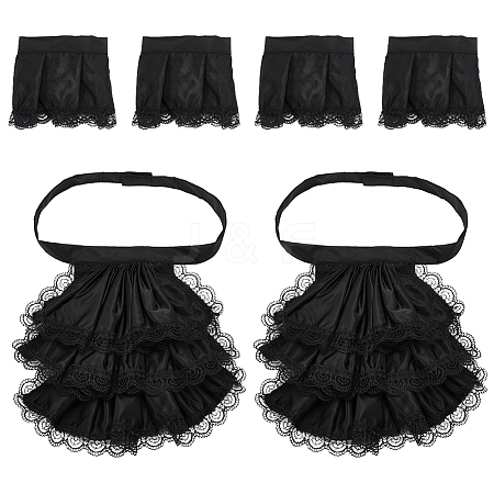 Polyester Lace Collar & Oversleeves AJEW-WH0709-242B-1