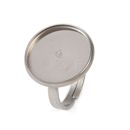304 Stainless Steel Cuff Ring Components STAS-D372-05P-02B-1
