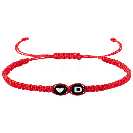 1Pc Adjustable Nylon Cord Braided Bracelets for Women Men BJEW-LP0001-31B-D-1