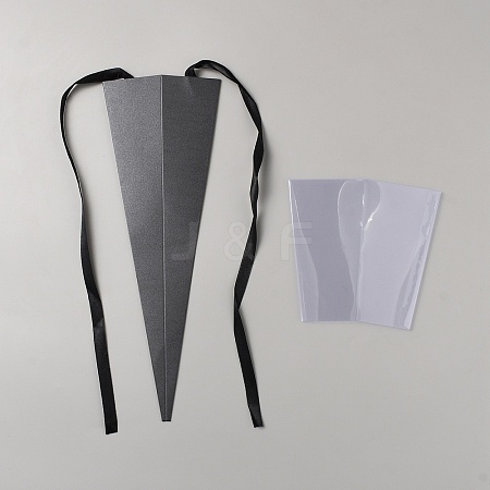 Triangle Paper Single Rose Wrapping Boxes for Bouquet ABAG-WH20005-04A-1