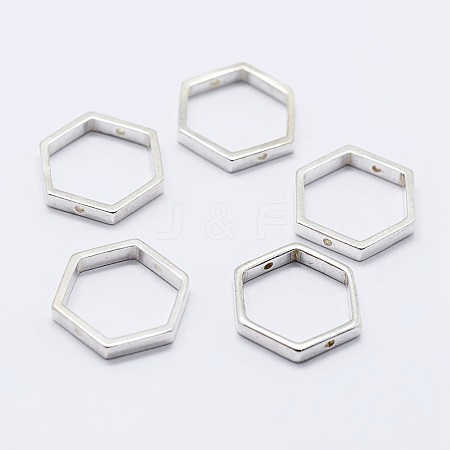 925 Sterling Silver Bead Frames STER-F036-12S-11x10-1