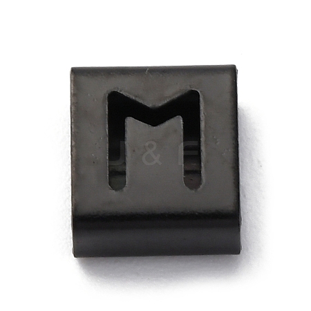 Ion Plating(IP) 304 Stainless Steel Square Slide Charms STAS-L132-22M-B-1