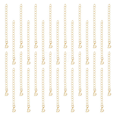 Unicraftale 30Pcs Brass Curb Chains Extender KK-UN0001-78-1