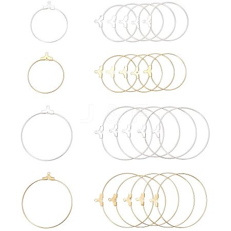 Brass Hoop Earring Findings KK-PH0036-14-1