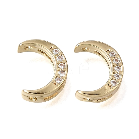 Brass Micro Pave Clear Cubic Zirconia Beads LS-CU-CBAC809-01G-1