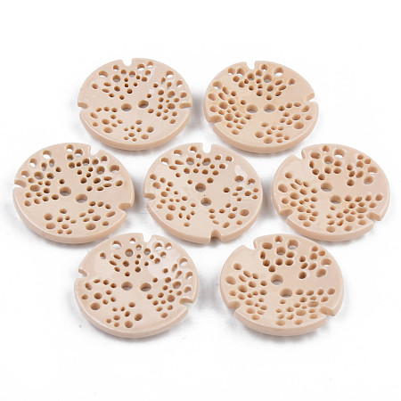 2-Hole Cellulose Acetate(Resin) Buttons BUTT-S026-015A-01-1