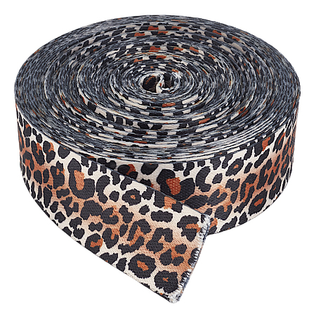 Polyester Leopard Printed Ribbons DIY-WH0632-86-1