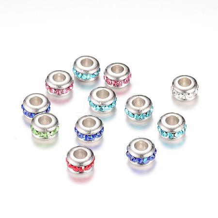 Rhinestone European Beads RB-R046-10mm-M1-1