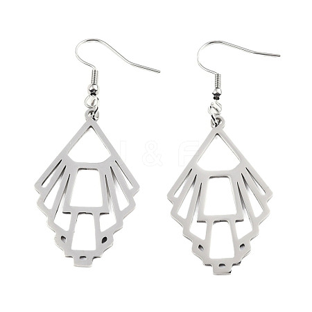 Tarnish Resistant 201 Stainless Steel Dangle Earrings STAS-S105-JN610-1-1