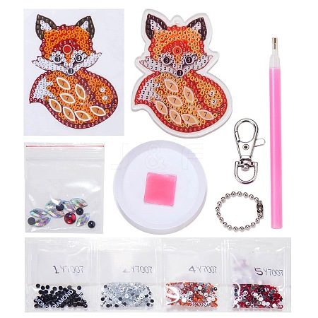 DIY Diamond Painting Keychain Kits DIAM-PW0010-70I-1