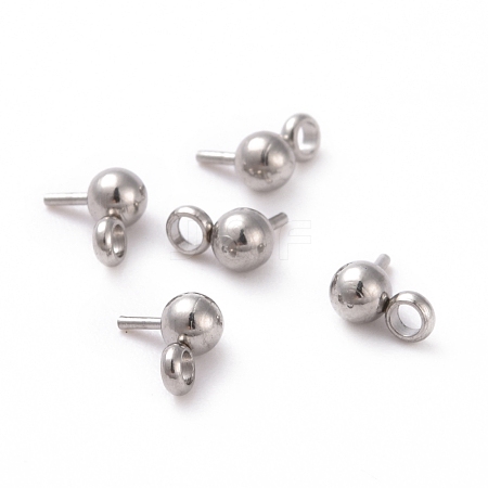 Non-Tarnish 304 Stainless Steel Ball Stud Earring Post STAS-Z035-01B-P-1