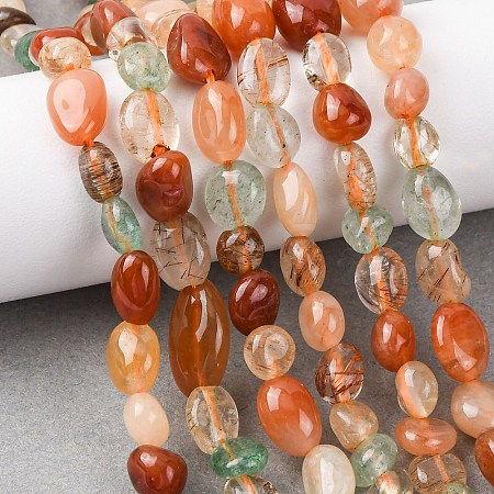 Natural Agate Beads Strands G-Z108-A01-1