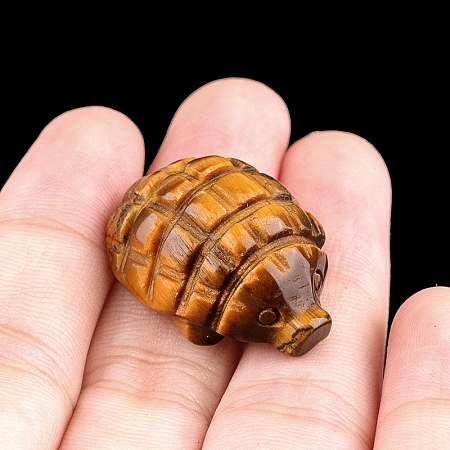 Natural Tiger Eye Carved Pangolin Figurines PW-WGB5516-09-1