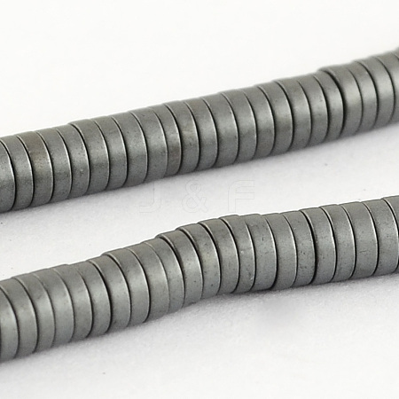 Matte Non-magnetic Synthetic Hematite Beads G-R211-38-1