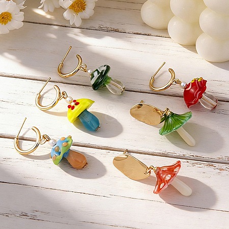 Alloy Stud Earrings AL-CBA6127-01G-1