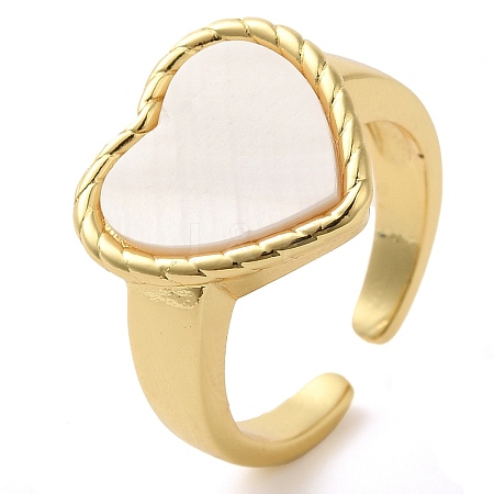 Shell Finger Ring for Women RJEW-Z060-01G-01-1