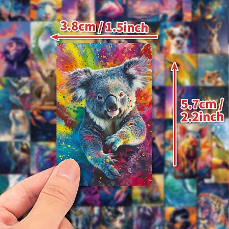 50Pcs Animals Paper Self-Adhesive Picture Stickers STIC-C010-16-1