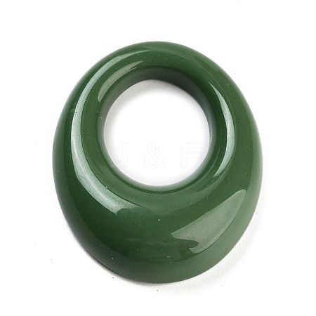 Opaque Resin Pendants RESI-E058-01C-1