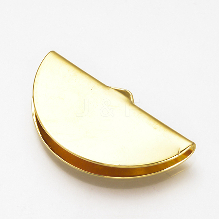 Brass Ribbon Crimp Ends LS-KK-Q757-01C-G-1