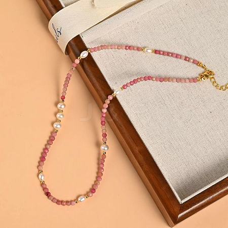 Natural Red Jasper Beaded Necklaces for Women EX6667-1-1