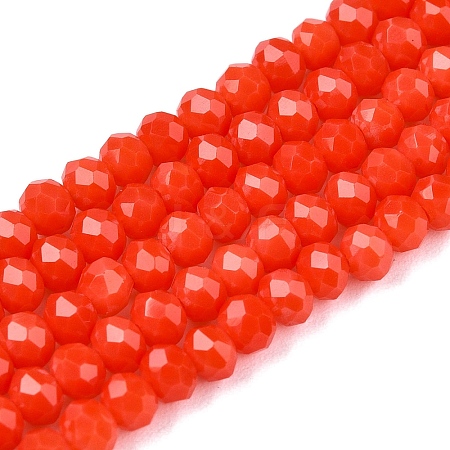 Opaque Solid Color Imitation Jade Glass Beads Strands EGLA-A044-P3mm-D21-1